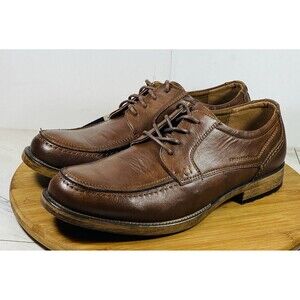 ST JOHN'S BAY BROWN MEMORY FOAM CASUAL DRESS MEN'S 9M SHOES NEW